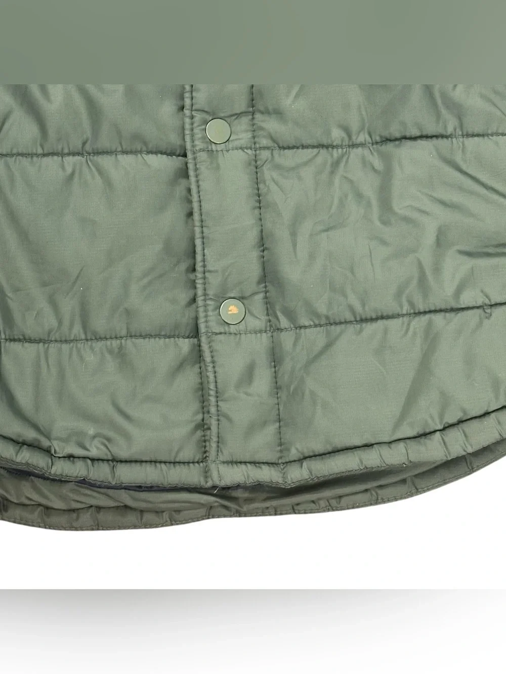 Free Assembly Boys XL 14/16 Green Quilted Shirt Jacket Lightweight Puffer Snap